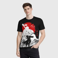 Мужская футболка 3D Берсерк силуэт Гатса - фото 2