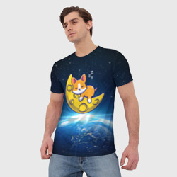 Мужская футболка 3D Space Corgi - фото 2