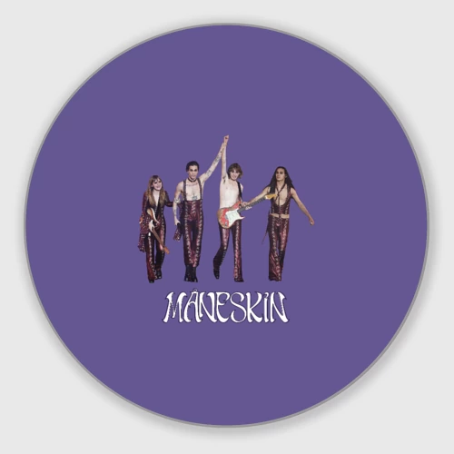 Круглый коврик для мышки Maneskin Zitti e buoni
