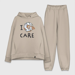 Женский костюм хлопок Oversize Мне все равно I donut care