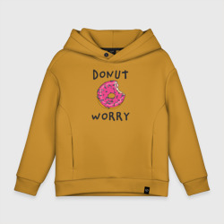 Детское худи Oversize хлопок Не беспокойся Donut worry