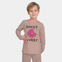 Детская пижама с лонгсливом хлопок Не беспокойся Donut worry - фото 2