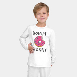 Детская пижама с лонгсливом хлопок Не беспокойся Donut worry - фото 2