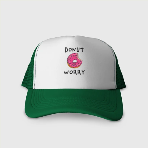 Кепка тракер с сеткой Не беспокойся Donut worry