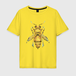 Мужская футболка хлопок Oversize Акварельная пчела