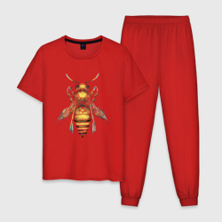Мужская пижама хлопок Акварельная пчела