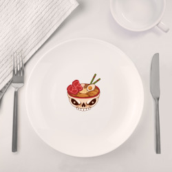 Набор: тарелка + кружка Лапша в черепе - фото 2