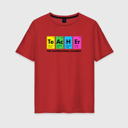 Женская футболка хлопок Oversize Teacher. Учитель