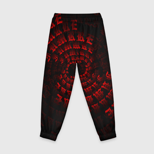 Детские брюки 3D с принтом Fumrre red, вид сзади #1