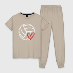 Женская пижама хлопок Love Volleyball