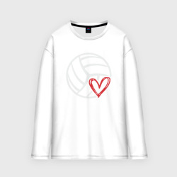 Женский лонгслив oversize хлопок Love Volleyball