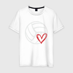 Мужская футболка хлопок Love Volleyball