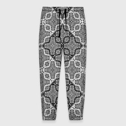 Мужские брюки 3D Черно-белый Дамасский узор орнамент 