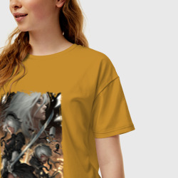 Женская футболка хлопок Oversize Ниер Nier Automata - фото 2