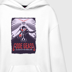 Ультрамодная кофта-худи с принтом Code Geass Код Гиас для любого человека, и мужчины, и женщины, вид спереди №2. Цвет основы: белый