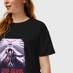 Женская футболка хлопок Oversize Code Geass Код Гиас - фото 2