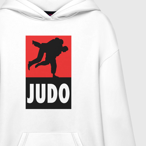 Худи SuperOversize хлопок Judo, цвет белый - фото 3