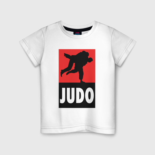 Детская футболка хлопок Judo, цвет белый