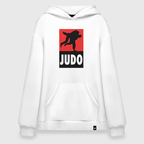 Худи SuperOversize хлопок Judo, цвет белый