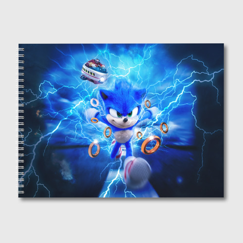 Альбом для рисования Sonic синий ёж