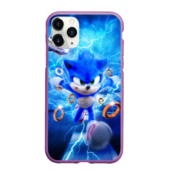 Чехол для iPhone 11 Pro Max матовый Sonic синий ёж