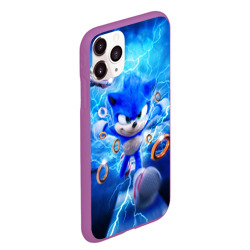 Чехол для iPhone 11 Pro Max матовый Sonic синий ёж - фото 2