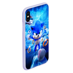 Чехол для iPhone XS Max матовый Sonic синий ёж - фото 2