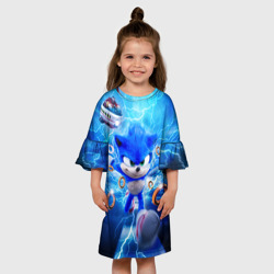 Детское платье 3D Sonic синий ёж - фото 2
