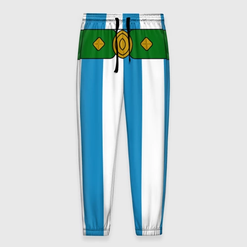 Мужские брюки 3D с принтом Ремень Обеликса, вид спереди #2