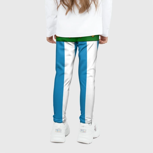 Детские леггинсы 3D с принтом Ремень Обеликса, вид сзади #2