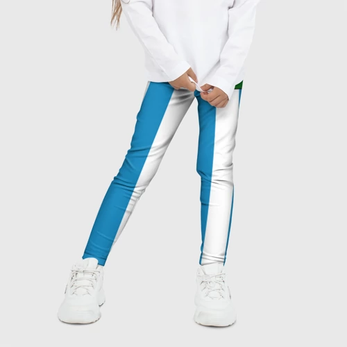 Детские леггинсы 3D с принтом Ремень Обеликса, фото на моделе #1