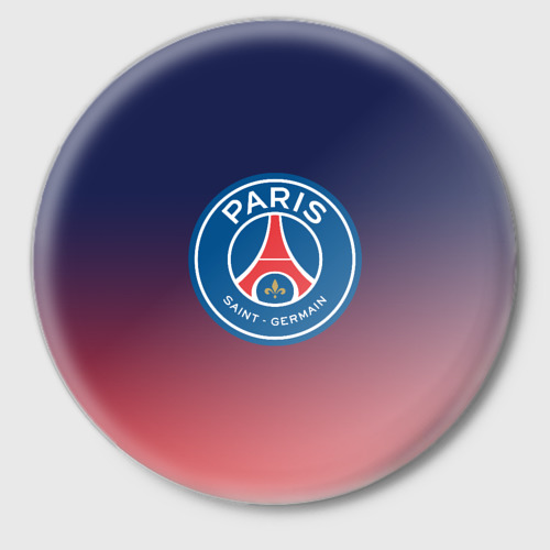Значок PSG ПСЖ Paris Saint Germain, цвет белый