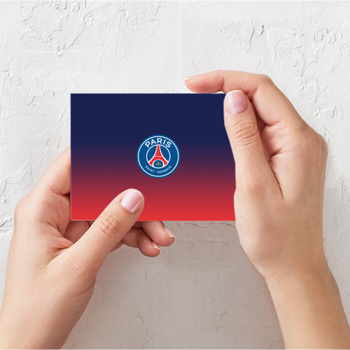 Поздравительная открытка PSG ПСЖ Paris Saint Germain, цвет белый - фото 3