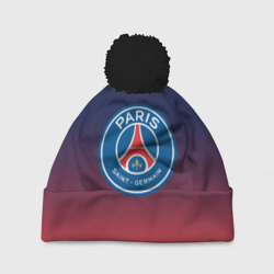 Шапка 3D c помпоном PSG ПСЖ Paris Saint Germain