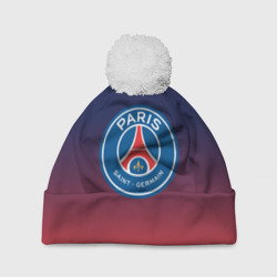 Шапка 3D c помпоном PSG ПСЖ Paris Saint Germain