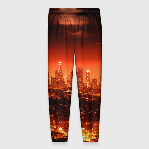 Мужские брюки 3D Закат над Нью Йорком, цвет 3D печать - фото 2