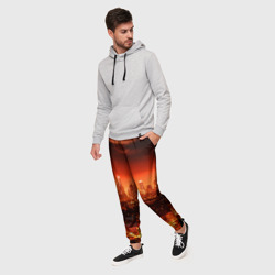 Мужские брюки 3D Закат над Нью Йорком - фото 2