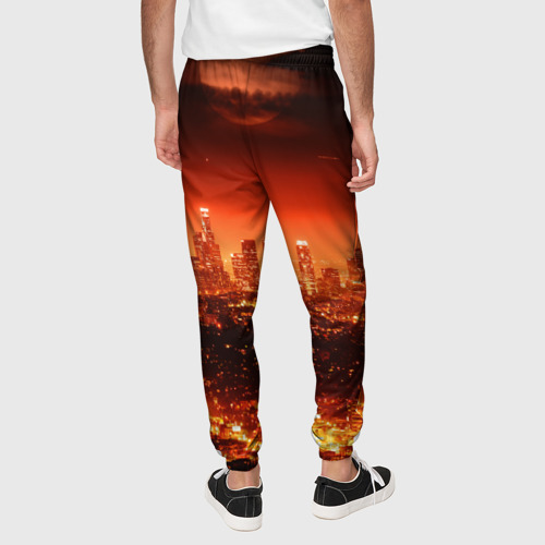Мужские брюки 3D Закат над Нью Йорком, цвет 3D печать - фото 5