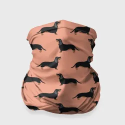 Бандана-труба 3D Таксы паттерн