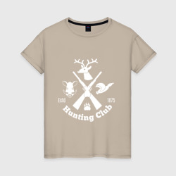 Женская футболка хлопок Hunting deer club