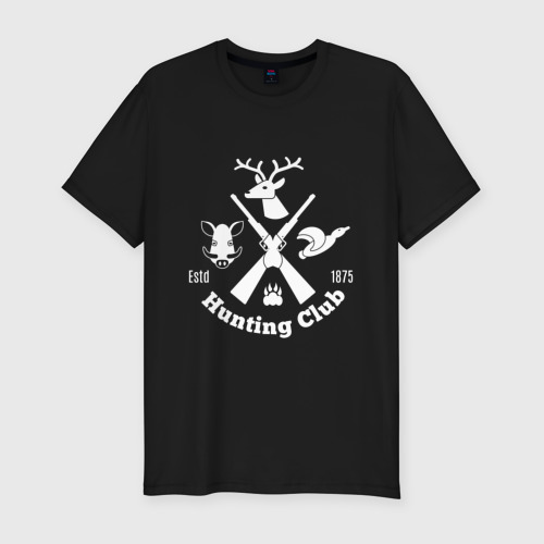 Мужская футболка хлопок Slim Hunting deer club