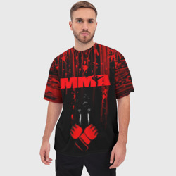 Мужская футболка oversize 3D ММА в крови - фото 2