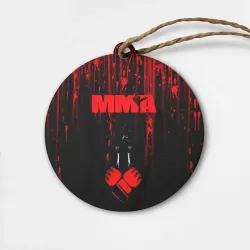 Деревянная игрушка круг ММА в крови