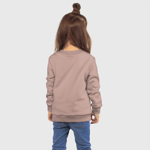 Детский свитшот хлопок с принтом Осенняя феечка, вид сзади #2