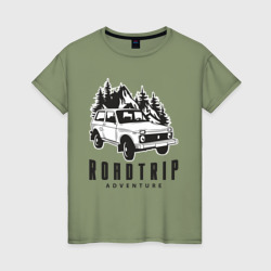 Женская футболка хлопок Niva roadtrip
