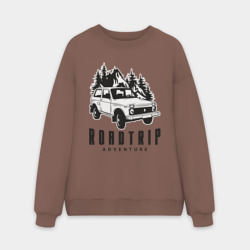 Мужской свитшот oversize без начеса хлопок Внедорожный roadtrip