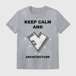 Мужская футболка хлопок Keep calm and love Archi