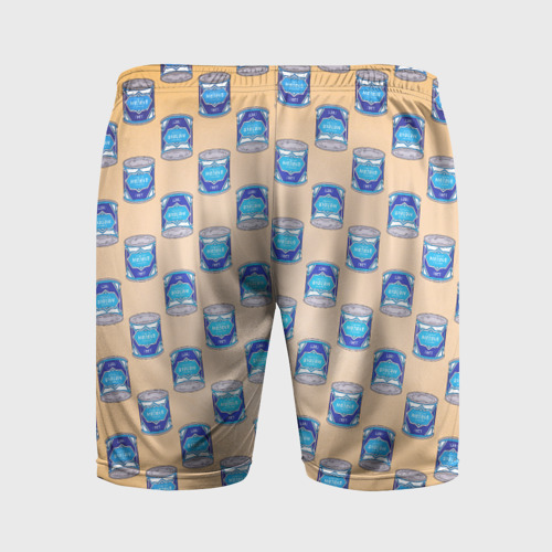 Мужские шорты спортивные Сгущенка паттерн, цвет 3D печать - фото 2