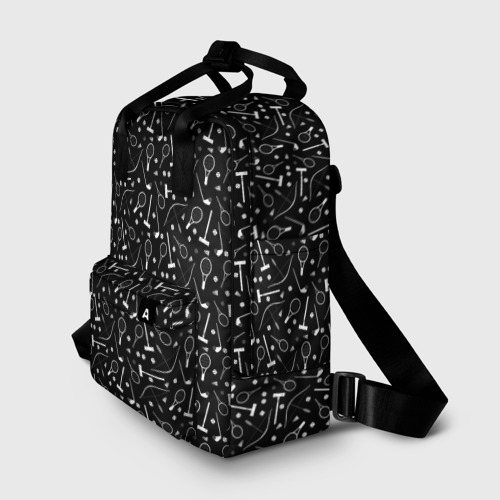 Женский рюкзак 3D Черно-белый спортивный узор  - фото 2
