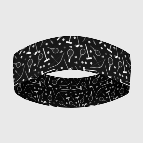 Повязка на голову 3D Черно-белый спортивный узор 
